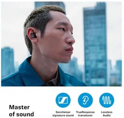 Sennheiser MOMENTUM True Wireless 4 Smart Earbuds - Zwart — thumbnail 4