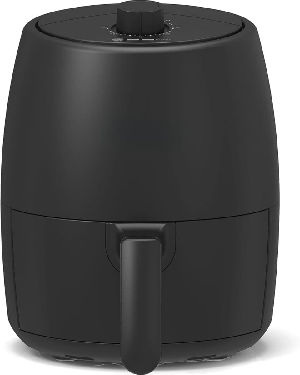 RVV® Mini Airfryer - Heteluchtfriteuse - Airfryer - Zwart - 22cm x 28cm x 27cm — afbeelding 1