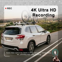Tresaro 9.66Inch - 04K HD - Auto DVR IPS Touchscreen Dash Cam - Dual Lens - Video Recorder - WIFI Streamen - View Spiegel - zwaartekracht selectie BSD LCA — thumbnail 3