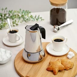 Italiaanse espressomachine, 100 ml, capaciteit voor 2 kopjes, koffiezetapparaat, koffiekan, koffiezetkan, roestvrij staal, geschikt voor inductiekookplaat en open vuur. — thumbnail 5