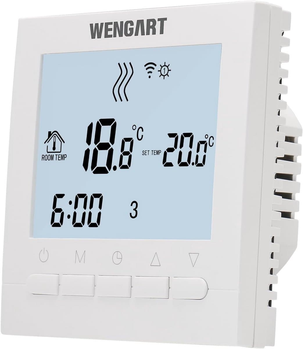 Slimme WiFi Thermostaat met Weekprogramma en Spraakbesturing voor Vloerverwarming — afbeelding 1