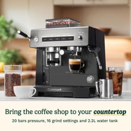Cuisinart Espresso Machine Grind, Tamp and Brew - Met ingebouwde Koffiemolen - 20 Bar Druk - Iced Coffee Functie - 2,2L Waterreservoir - Zilver/Zwart — thumbnail 5
