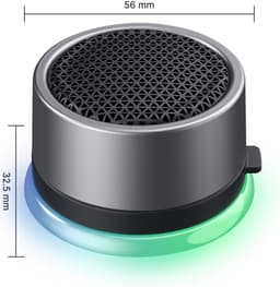 Caankei Draadloze Bluetooth Mini Speaker - Speaker met RGB licht - IPX5 Waterdicht - met Magneet - Koppelbaar Voor Stereogeluid TWS — thumbnail 4