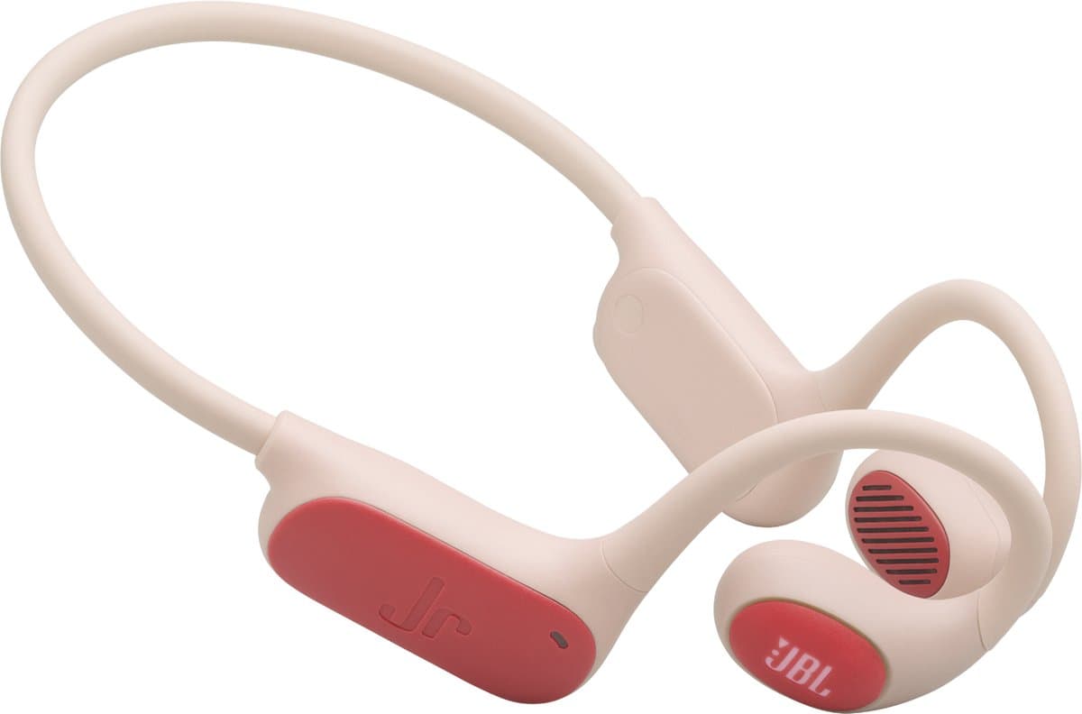 JBL Junior Free - Kinderkoptelefoon Draadloos - Bluetooth - Kindveilig Volume - Open ear - 20 uur - Perzik/Oranje — afbeelding 1