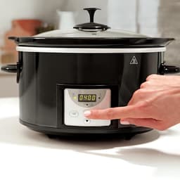 RVV® Slowcooker met timer - Slowcooker - Crockpot - Zwart - 31cm x 22cm x 30cm — thumbnail 5