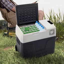 Auto Koelkast - Compressorkoelbox 50 L - 220V - Efficiënte Koeling - Digitaal Display en Bedieningspaneel - Voor Binnen en Buiten - 56,9 x 36,8 x 53,8 cm — thumbnail 2