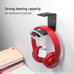 BOTC Headset Houder - Headset Standaard - Koptelefoon Haak - Hoofdtelefoon Hanger - Aluminium - Zwart — thumbnail 5