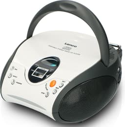 Lenco Draagbare Radio CD Speler - Stereo FM Radio en AUX – Werkt ook op batterijen - SCD-24 Wit — thumbnail 3