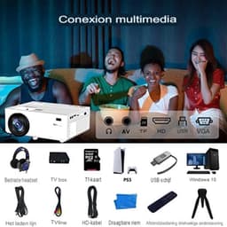 Mini beamer - Mini projector - Mini beamer smartphone - Wit — thumbnail 2