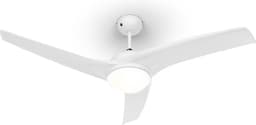 Klarstein Ventilator Figo plafondventilator - 2-in-1: & plafondlamp (2 x 55 W), diameter: 132 cm, 3 bladen, luchtstroom: 9,018 m³/h, 2 draairichtingen, 3 snelheidsinstellingen, wit - 40 cm - voor Slaapkamer - Afstandsbediening 3 Snelheden — thumbnail 5
