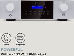 AMP-4000 DAB HiFi stereo versterker DAB+ Radio USB afstandsbediening LED-display — thumbnail 3