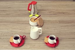 Vice Versa Caffeina Cafetière - 2 Kops - Rood — thumbnail 2