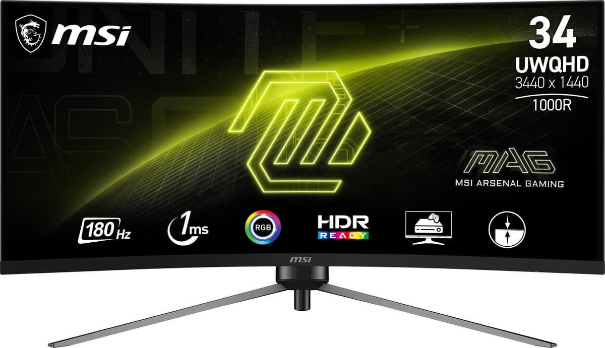 MAG 345CQRDE computer monitor — afbeelding 1
