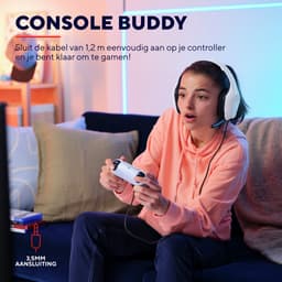 Trust GXT 415PS Zirox - Gaming Headset - voor PS5 - Bedraad - 50mm Drivers - Over-ear - Wit — thumbnail 3