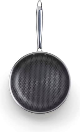 Driedubbele roestvrijstalen pan - De koekenpan met antiaanbaklaag is geschikt voor alle soorten fornuizen, inclusief inductie - Zilverkleurig, 28 cm — thumbnail 3