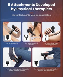 Massage Pistool Q2 Pro Met Warmte Koude Diepe Weefselmassage Ultrasilencieze Draagbaar Percussion Pijnverlichting Herstel — thumbnail 4