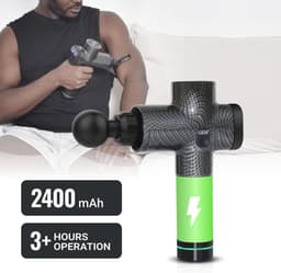 Diepteweefsel Percussie Massageapparaat - 9 Opzetstukken voor Spiermassage - Verlichting van Spierpijn in Schouders, Nek, Rug en Benen — thumbnail 5