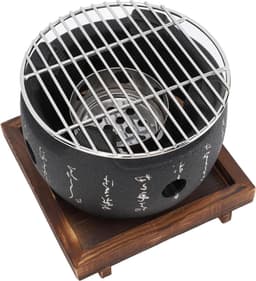 BBQ Grill Japanse Stijl Draagbaar Rond Ontwerp Voedsel-houtskoolkachel Huishoudelijk Barbecuegereedschap - Small — thumbnail 1