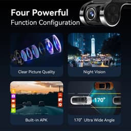 Xonrich Dashcam - Auto Monitor - USB Aansluiting - Digitale video recorder - Auto recorder - Voor Android - Zwart — thumbnail 2