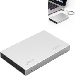 Let op type!! ORICO 2518C3-G2 4TB HDD SSHD SSD 2 5 inch USB 3.1 Gen2 USB-C/type-C interface aluminium legering harde schijf behuizing (zilver) — thumbnail 2