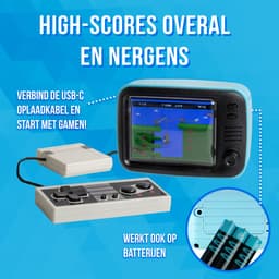 Spelcomputer met TV - 240 Spellen - Arcade - Retro Game Console - Gaming Computer - Speelgoed Jongens / Meisjes - Blauw - Silvergear — thumbnail 5