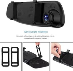 Dual dashcam - Dashcam voor en achter - Auto camera dashcam - Dashcam auto - Dual dashcam voor auto - Zwart — thumbnail 3