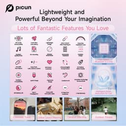 Picun queen - draadloze koptelefoon/hoofdtelefoon - touch controle – call pickup - Ingebouwde HD-microfoon – dual devices connected – roos — thumbnail 5