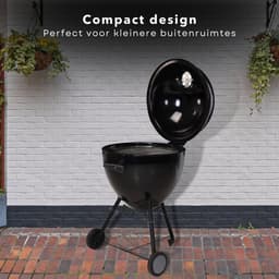 Luxe Houtskool BBQ - Houtskoolbarbecue - Barbecue - 48cm - Grill-oppervlak 44.5cm - Voorraadrek - Verrijdbaar - Ventilatierooster - Hoogte 93cm - Gewicht 8.4kg - Inclusief EBOOK — thumbnail 5