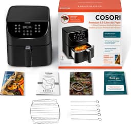 Cosori – Airfryer XL – 5.5L – 11 Programma’s – Inclusief Spiezenrek — thumbnail 5