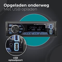 Caliber DAB Autoradio - Autoradio met Bluetooth - 1 din Autoradio - Dab+ en Fm Radio - Handsfree bellen - Usb Oplaadpoort - 4 x 55 Watt — thumbnail 3