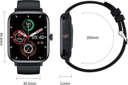 Belesy® HEAVEN – Smartwatch Dames – Smartwatch Heren – Horloge – 1.85" Kleurenscherm – Stappenteller – Hartslagmeter – Bloeddrukmeter – Slaapmonitor – Split Screen – Stembediening – Sportmodus – Bluetooth 5.1 – Zwart - Moederdag — thumbnail 2