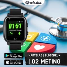 Wiesba WB5S - GPS Horloge Senior - Smartwatch voor Ouderen - Persoonlijke alarmen - alarm horloge ouderen - GPS Horloge Alzheimer - Valdetectie - Personenalarmering met SOS knop Alarmknop — thumbnail 5