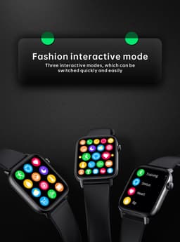 SAMTECH Smartwatch - Heren & Dames – horloge – met HD Touchscreen - Stappenteller, Calorie Teller, Slaap meter – Grijs — thumbnail 5