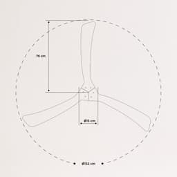 CREATE - Plafondventilator 40W silent XL Ø152 cm - Zomer/Winter Functie - 6 snelheden - Motor DC - WIND LARGE — thumbnail 4