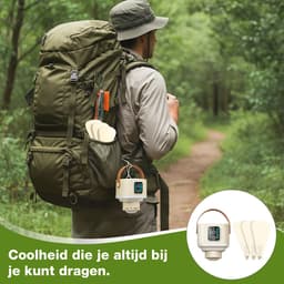 MUPOO Draagbare Oplaadbare Camping plafondventilator met verlichting met Tafelstatief- 7200mAh - Afstandsbediening -4 Standen - Timer & Muggenwerend - Stille Motor & Type-C Opladen- plafonniere met ventilator voor Tent & Overkapping — thumbnail 5