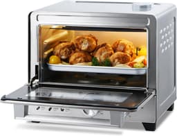 Combinatieoven Airfryer - Heteluchtoven Broodrooster - Veelzijdig Koken - Stoominfusie Technologie - 12 Liter Capaciteit - Roestvrij Staal — thumbnail 1