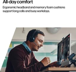 HP Poly Voyager Focus 2 – Microsoft Teams Certified On-Ear Bluetooth Stereo Headset – Zwart – Noise Cancelling — thumbnail 5