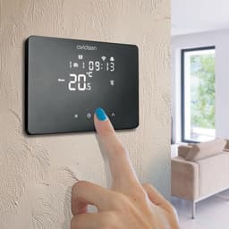 Nauwkeurige Bedrade Wifi Thermostaat Zwart voor Slimme Temperatuurregeling — thumbnail 3