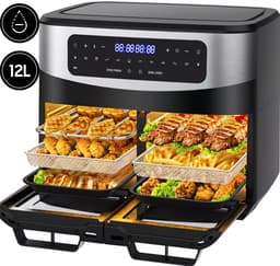 XXL Dual Zone Airfryer 12L – 2600W – Met Kijkvenster & 10 Programma’s — thumbnail 1
