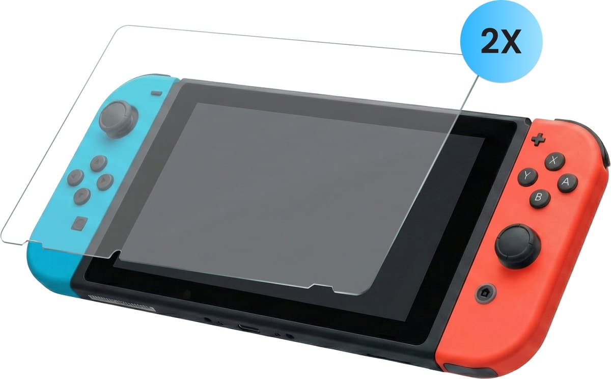 2BEFUN Screenprotector geschikt voor Nintendo Switch - 2 Stuks - Gehard glas - Screenprotectors - Beschermglas - Accessoires — afbeelding 1