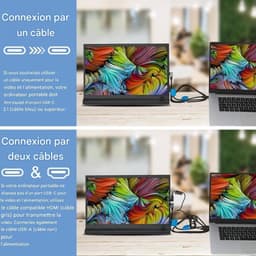 Externe Monitor - Draagbaar Scherm - Productiviteit Vergroten - Getrouwe Kleurenweergave - 396 cm Diagonaal — thumbnail 5