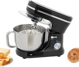 Keukenmachine 4.5L - Mixer Kom - Bakken en Mixen - Stille Werking 68dB - 35.5x18.8x28cm - Zwart — thumbnail 1