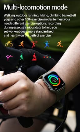 Knobbout 1.95” Scherm Smartwatch – Bluetooth Bellen - Hartslag - Bloeddruk & SpO₂-meting - AI Spraakassistent- Bluetooth 5.2 - 340mAh batterij - Wit — thumbnail 4