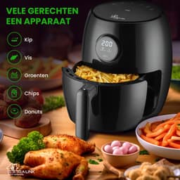 Extralink HOME AIR FRYER 2L EU SJ-200 friteuse Enkel Vrijstaand 1000 W Heteluchtfriteuse Zwart — thumbnail 2