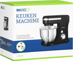 BCC KM22-01 - Keukenmachine - Zwart - Mixer met Garde, Deeghaak en Klopper — thumbnail 5