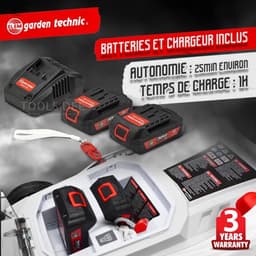 ELEM - Grasmaaier - Accu lithium 40V (2x20V) - Maaibreedte 37cm - Opvangbak 35L — thumbnail 4