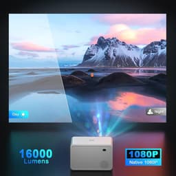 Draagbare Full HD 1080p Mini Projector met WiFi en Bluetooth – 200 Inch Beeldscherm — thumbnail 4