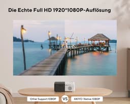 Full HD 1080P Beamer met 8500 Lumen en 300'' Beeldscherm - WiFi Bluetooth Mini Projector, Geschikt voor Gameconsoles en Smartphones — thumbnail 3