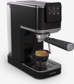 Klarstein SteelPresso Slim Touch Espressomachine – 20 bar, 1350 W, 1,2 liter waterreservoir, stoompijpje, zwart, compact, gebruiksvriendelijk, gemakkelijk schoon te maken, espressomachine — thumbnail 1