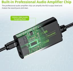 NÖRDIC Converter Digitaal naar Analoog RCA - Toslink naar RCA - Geschikt voor TV, PC, Laptop en alle Gameconsoles — thumbnail 2